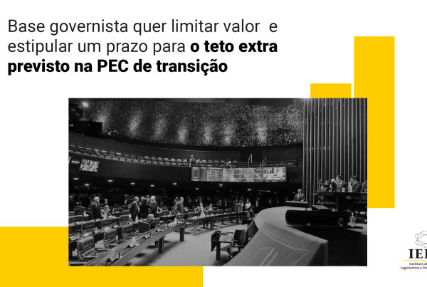 Imagem do senado, com o seguinte texto: Base governista quer limitar valor e estipular prazo para novo da teto na PEC de transição